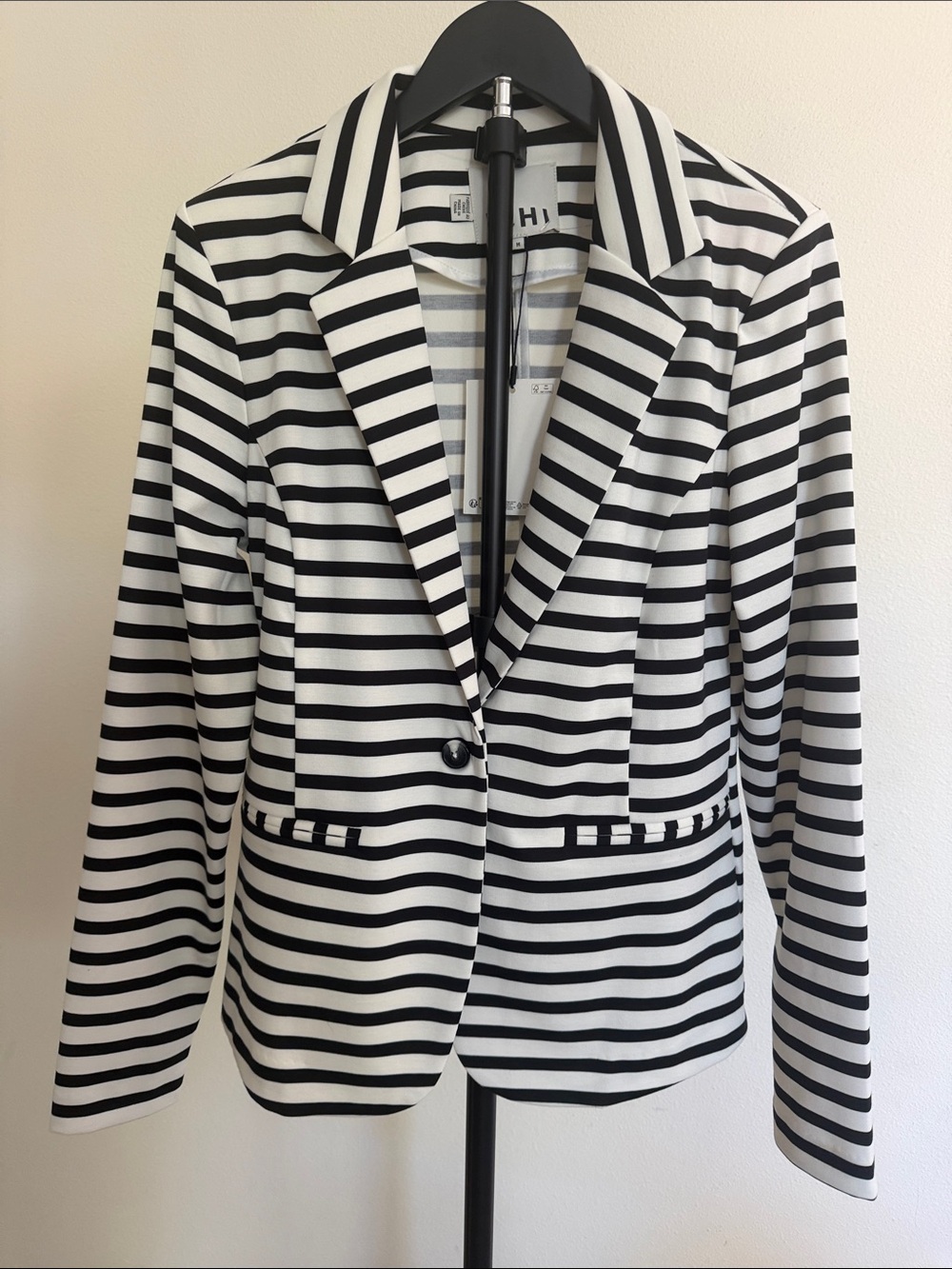 Striped Black & White Blazer Jacket